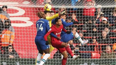 ليفربول يتعادل إيجابيًا مع تشيلسي في الدوري الإنجليزي