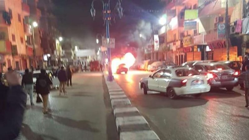 حريق سيارة