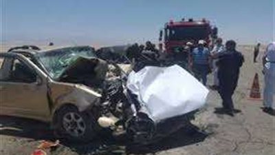 إصابة 13 شخص في حادث تصادم سيارتين بطريق مطار الغردقة