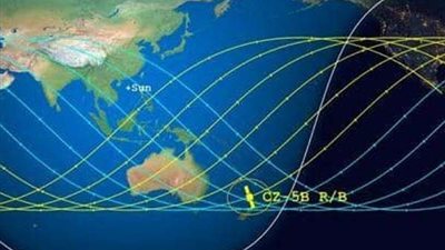 تحديد موعد ومكان الصاروخ الصيني الشارد