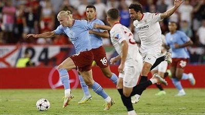 مانشستر سيتي يواجه إشبيلية في كأس السوبر الأوروبي.. تفاصيل