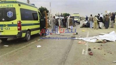 مصرع وإصابة 17 شخصاً فى انقلاب سيارة بطريق أسيوط الغربى