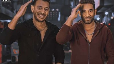 مصطفى شعبان يهنئ جمهوره برفقة عمرو سعد بحلول عيد الفطر المبارك