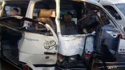 إصابة 10 أشخاص في حادث انقلاب ميكروباص بالغربية