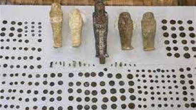 ترجع للعصر الروماني.. ضبط 256 قطعة أثرية بالمنيا