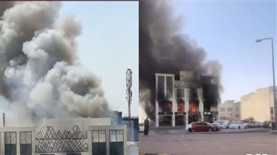 حريق هائل يلتهم مجمع تجاري في بلد عربي