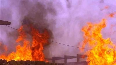 حريق ضخم يلتهم ٥ أحواش ماشية بأسيوط