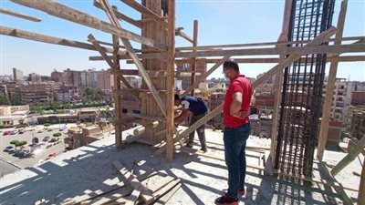 ازالات فورية لأعمال خرسانية بجوار مبني محافظة الاسماعيلية