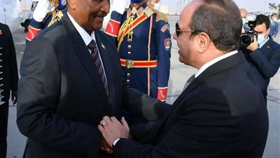 السيسي يستقبل رئيس مجلس السيادة السوداني.. فيديو