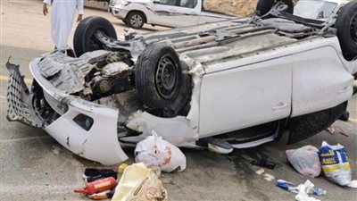 إصابة 3 أشخاص في حادث تصادم بالطريق الصحراوي بالمنيا