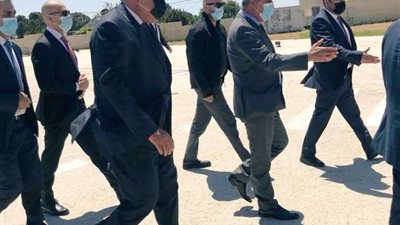 لحظة وصول سامح شكري‬⁩ إلى رام الله