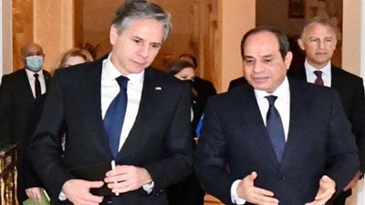 الرئيس السيسي: تشاورت مع بلينكن بشأن مختلف الملفات السياسية والأمنية بالمنطقة