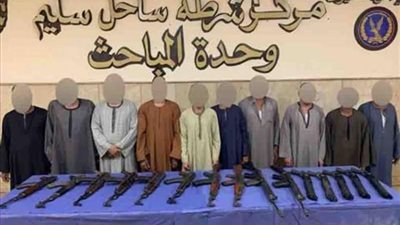 ضبط 15 قطعة سلاح بمركز ساحل سليم بأسيوط