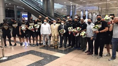 بعد تتويجها باللقب الإفريقي .. وصول بعثة الفريق الأول لكرة السلة