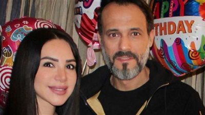 الكاتبة إنجي علاء تحتفل بعيد ميلاد زوجها الفنان يوسف الشريف