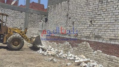إزالة 4 تعديات على مساحة 410 متر بالبحيرة