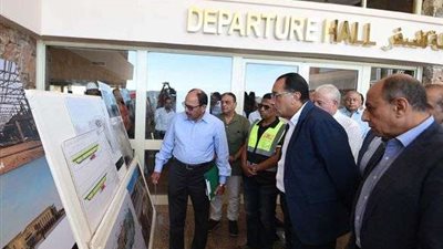 مدبولي يتفقد أعمال تطوير مطار سانت كاترين الدولي