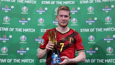 دي بروين رجل مباراة منتخب بلجيكا وفنلندا في يورو 2020