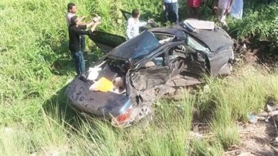 مصرع شخص وإصابة 6 آخرين فى حادث تصادم بأسيوط