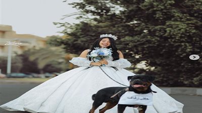 غضب وهجوم على البلوجر هبة مبروك بعد زواجها من كلبها (صور)