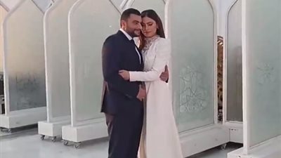 أول فيديو وصور من عقد قران الفنانة هاجر أحمد