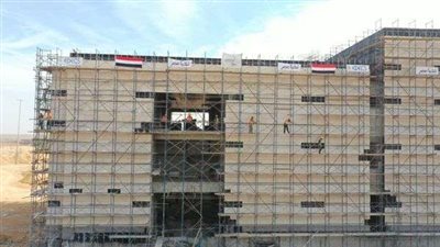 بالصور.. أعمال تنفيذ محطة حدائق أكتوبر من شبكة القطار الكهربائي السريع