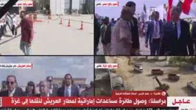 القاهرة الإخبارية: وصول طائرات مساعدات إماراتية لمطار العريش