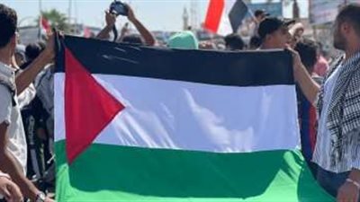 فلسطينيون بميدان الحصرى: شعب مصر روحنا واحنا روحه