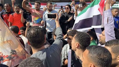 النائبة سولاف درويش تتقدم مسيرة حاشدة بالقليوبية لدعم فلسطين والقيادة السياسية