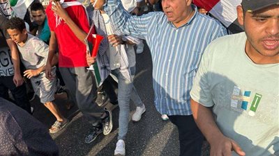 تيسير مطر يشارك في  مظاهرات الداعمة لموقف مصر في مواجهة محاولات التهجير لسيناء