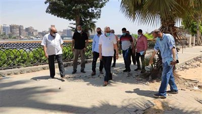 محافظ الجيزة يتفقد أعمال تطوير ورصف شارع البحر الأعظم