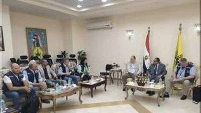 محافظ شمال سيناء يلتقي وفد الصحة العالمية واليونيسيف والأمم المتحدة