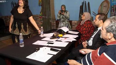مقابلات المتقدمين لاختبارات الورش بمهرجان شرم الشيخ الدولي للمسرح الشبابي
