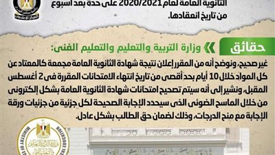 الحكومة تصدر بيان هام بشأن نتيجة الثانوية العامة 2021