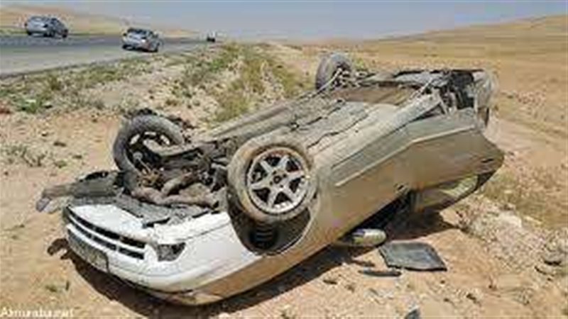 حادث انقلاب سيارة