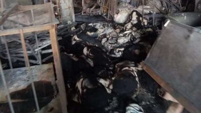 السيطرة على حريق اندلع بمصنع الصباغة بشبرا الخيمة