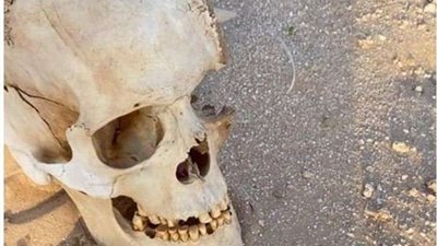 اكتشاف عظام بشرية وسط الرمال