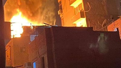 ندب المعمل الجنائى لفحص حريق شقة بالعبور