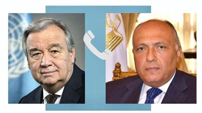 وزير الخارجية يتلقى اتصالاً من سكرتير عام الأمم المتحدة للتشاور في الأوضاع بغزة