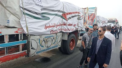 «التموين» ترسل 6 شاحنات إغاثية إلى الأشقاء الفلسطينيين