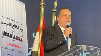 عصام هلال يشارك حزب حماة الوطن مؤتمره لدعم السيسي