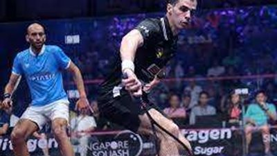 علي فرج يهزم الإنجليزي مروان الشوربجي ويتأهل لنهائي سنغافورة للاسكواش