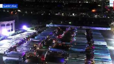 الرئيس السيسى يعطى إشارة البدء لانطلاق قافلة مساعدات جديدة لقطاع غزة