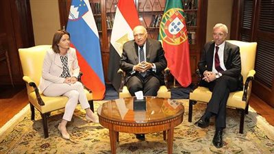 وزير الخارجية يجري مباحثات ثلاثية مشتركة لبحث تطورات الأوضاع في غزة