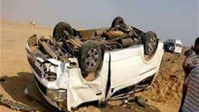 إصابة 8 أشخاص في حادث سيارة أجرة بطريق مركز طاميه بالفيوم