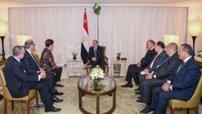 الرئيس السيسي يستقبل بمقر إقامته في دبي المدير التنفيذي لصندوق النقد الدولي