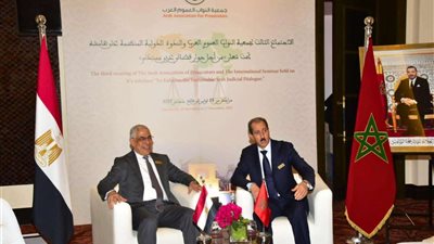 النائب العام يلتقي رئيس النيابة العامة المغربية على هامش اجتماع النواب العرب