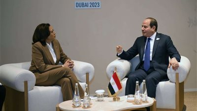 الرئيس السيسي يبحث مع نائبة الرئيس الأمريكي دعم الأمن والاستقرار في الشرق الأوسط