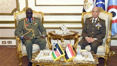 وزير الدفاع يلتقي نظيره بجمهورية جنوب السودان