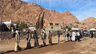 الانتخابات الرئاسية 2024.. احتشاد طوابير الناخبين في سانت كاترين جنوب سيناء